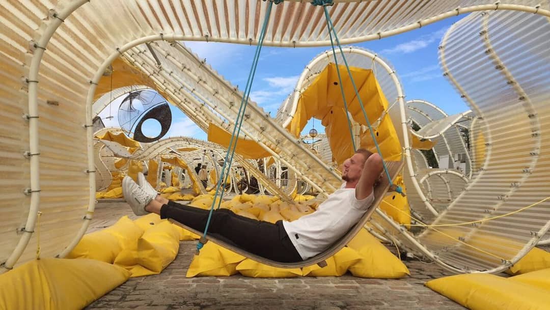 A pavilion full of cushions