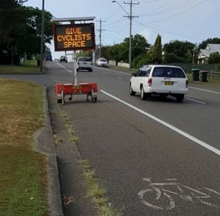 government humor - Give Cyclists Space