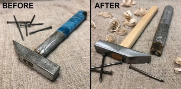 old hammer restoration - Before After
