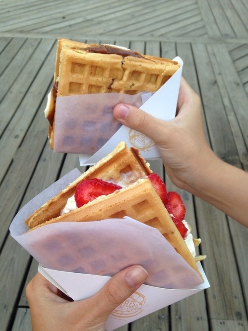 belgian waffle ice cream sandwich