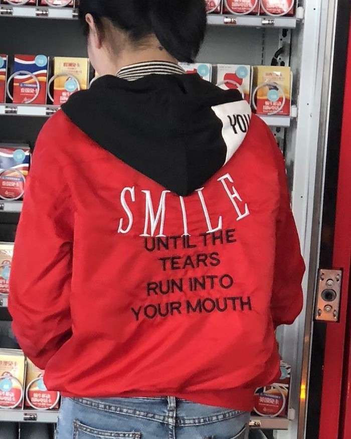 t shirt - Smile Until The Tears Run Into Your Mouth