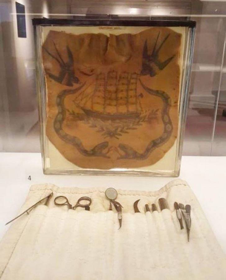 perfectly preserved tattooed skin at Surgeon's Hall Museum