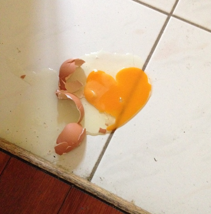 Even a yolk has a heart.