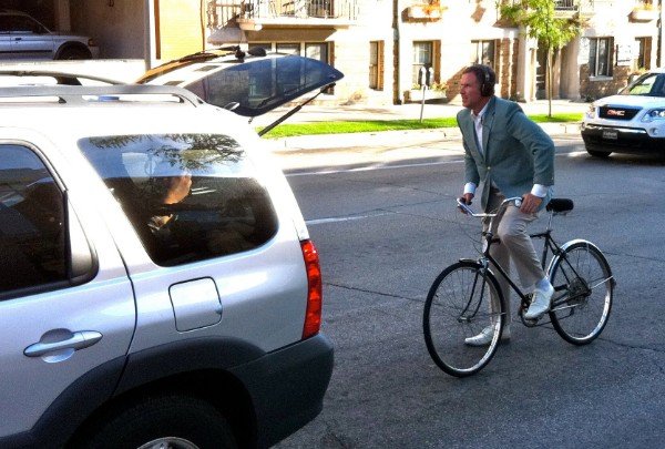 “That one time I was walking to work (in Milwaukee) and Will Ferrell randomly rode by on a bicycle, singing, and being filmed by the guy in the back of the truck.”