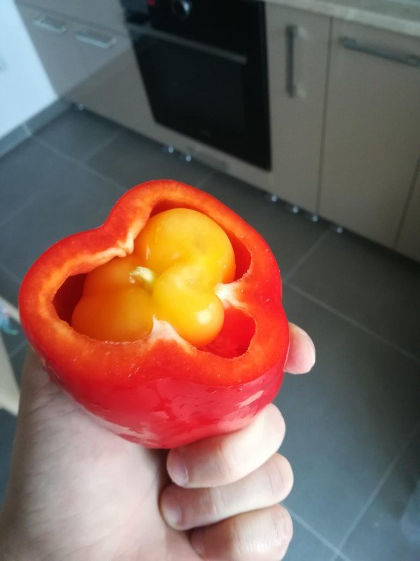 Bell pepper in a bell pepper.