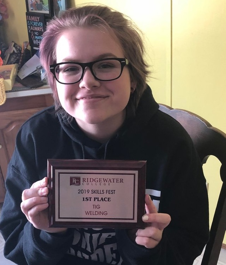 “My daughter won a welding skills competition today. Best Valentine’s Day gift ever!”