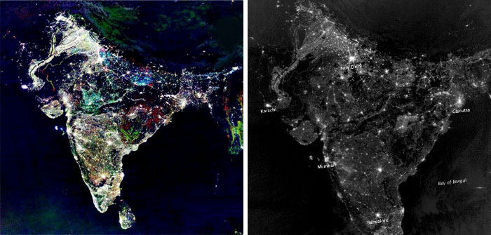 fake satellite view of india