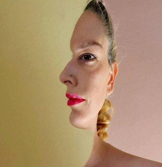memes - optical illusion woman's face