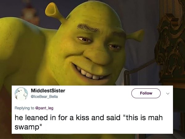 foods not that hot meme - MiddlestSister Y he leaned in for a kiss and said "this is mah swamp"