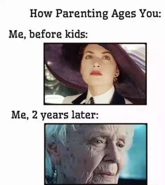 memes - before and after kids meme - How Parenting Ages You Me, before kids Me, 2 years later