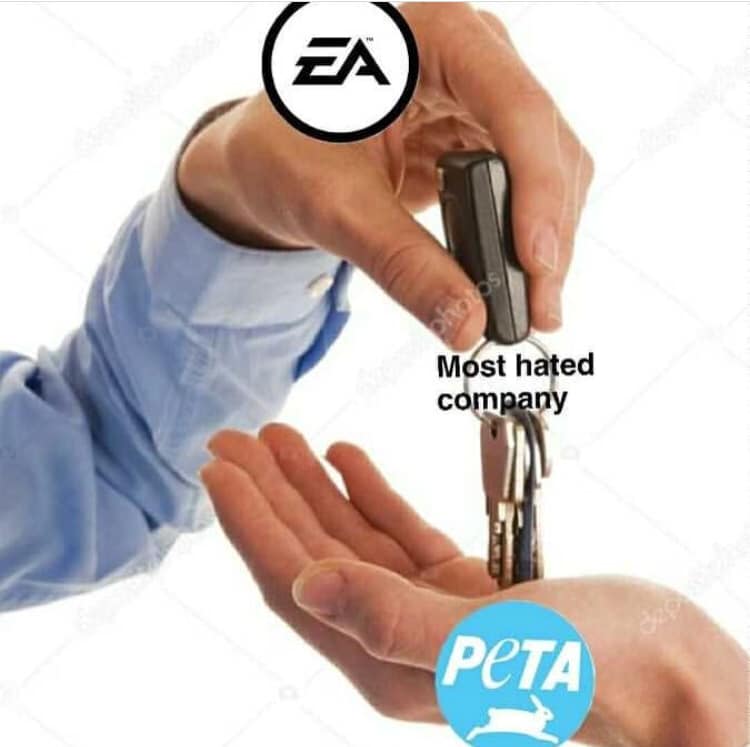meme about EA passing the torch of