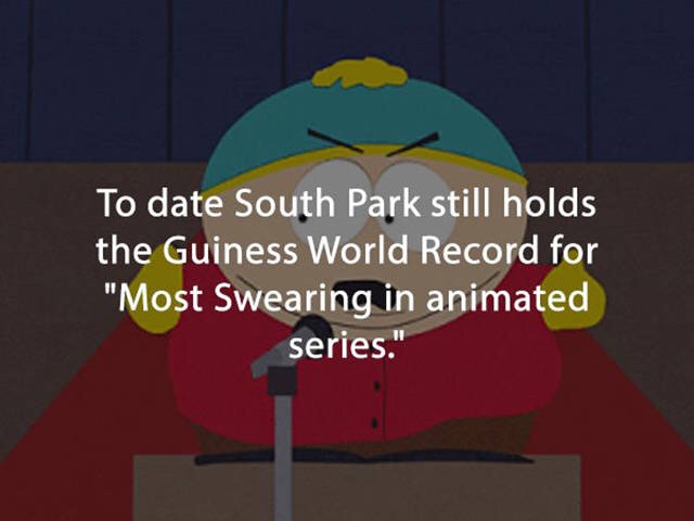 graphic design - To date South Park still holds the Guiness World Record for "Most Swearing in animated series."