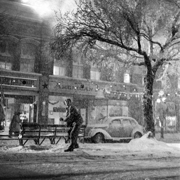‘It’s a Wonderful Life’ snow.
Writer and director Frank Capra helped create a new type of artificial snow to be used for movies. Before this, painted cornflakes were used as fake snow, but this was very loud on camera.