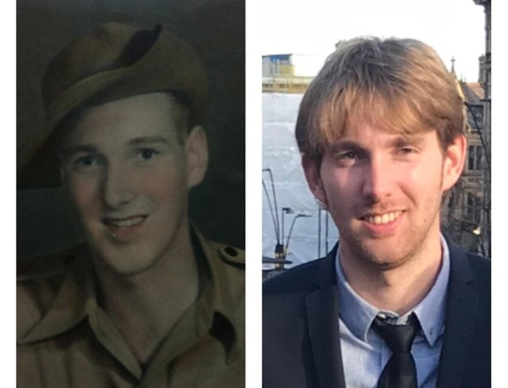 “Here’s my Grandad at 19/20 years old and my brother at 28. So weird seeing them side by side!”