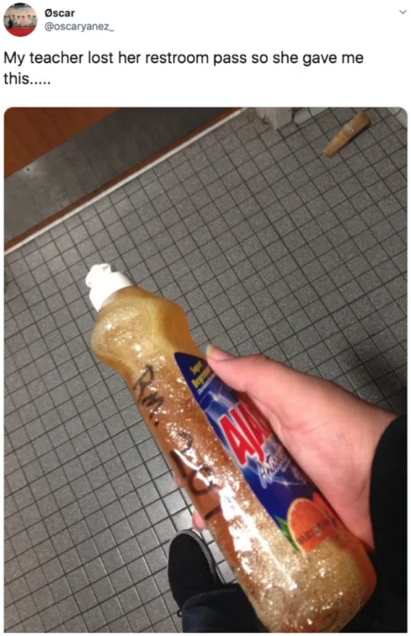 38 really WTF items used as hall passes