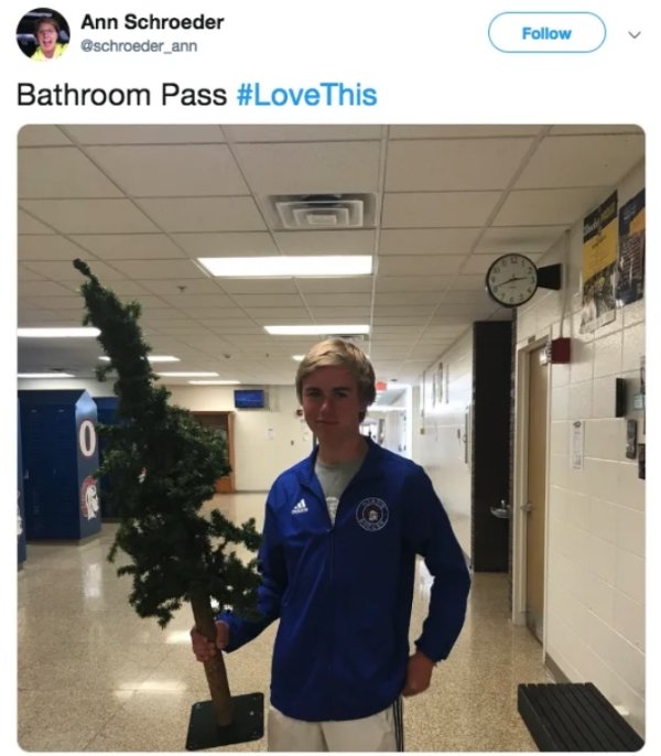 38 really WTF items used as hall passes