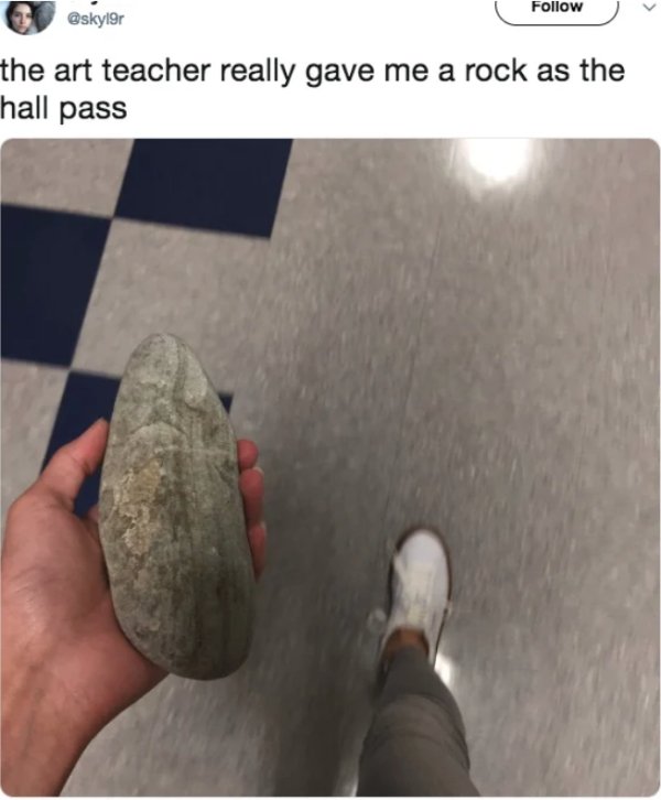 38 really WTF items used as hall passes