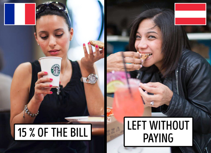 In Austria, you can leave a restaurant without paying. In many countries around the world, tips are included in the bill. This is true for the Czech Republic, France, Hungary, and Spain. On average, it’s about 10-15% of the bill. However, this rule doesn’t work for all European countries. In Austria, tips are only given to waiters who do their job well. And there is an unwritten rule in Austria: if a customer has asked for their bill 3 times and never receives it, they can leave the restaurant without paying.