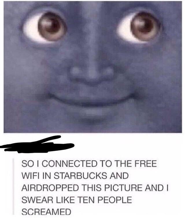 emoji moon - So I Connected To The Free Wifi In Starbucks And Airdropped This Picture And I Swear Ten People Screamed
