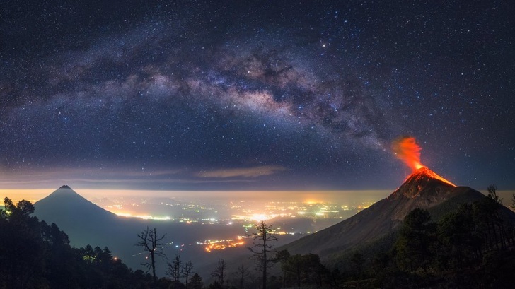 “It looks like the Milky Way is coming out of an erupting volcano in Guatemala.”