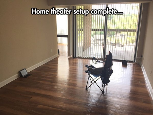 funny home theater - Til Home theater setup complete...