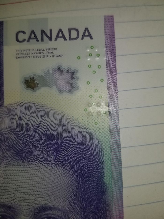 Canada So This Note Is Legal Tender Ce Billet A Cours Legal Emission Issue 2018. Ottawa o 20 Doo Doro Ndio O 0 Doc Boooo Doza 0 Mol Do Socor Iqra 00 Ce Minio Simit M Allo