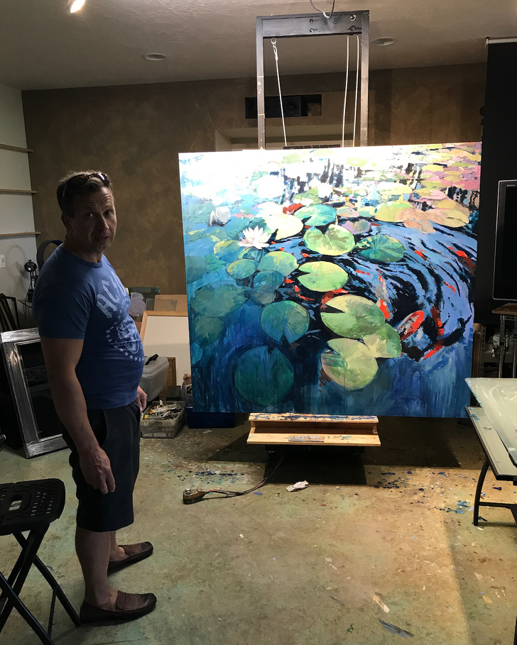 “My dad is an artist. He’s going through a midlife crisis after a rough year and divorce, so he decided to switch things up with his painting style. I love it.”