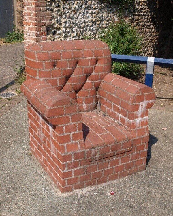 brick armchair