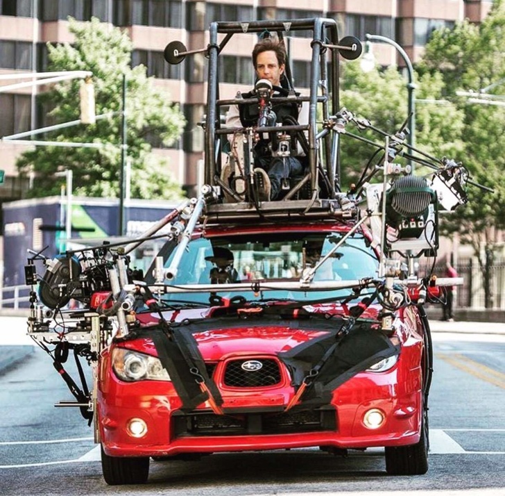 The car had a driver on the roof in Baby Driver.