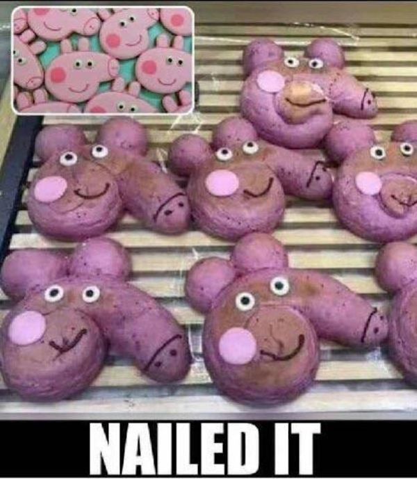 fail peppa pig meme - Nailed It