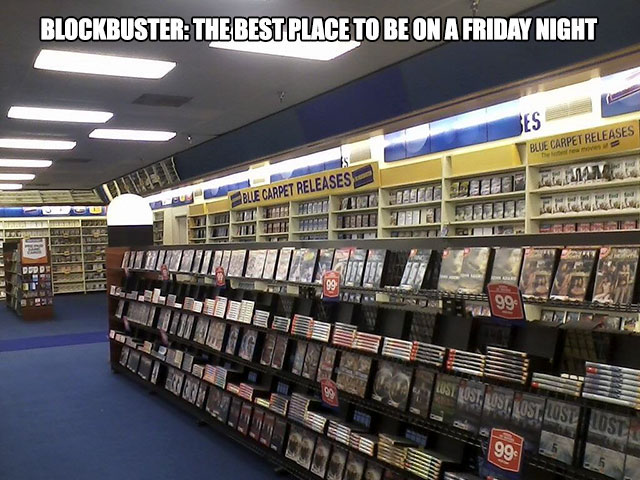 blockbuster interior - Blockbuster The Best Place To Be On A Friday Night | Blue Carpet Releases Aset Leon Elle Carpet Releases Au Hiit Mit Het ley 011 Nostalo Ose Luse