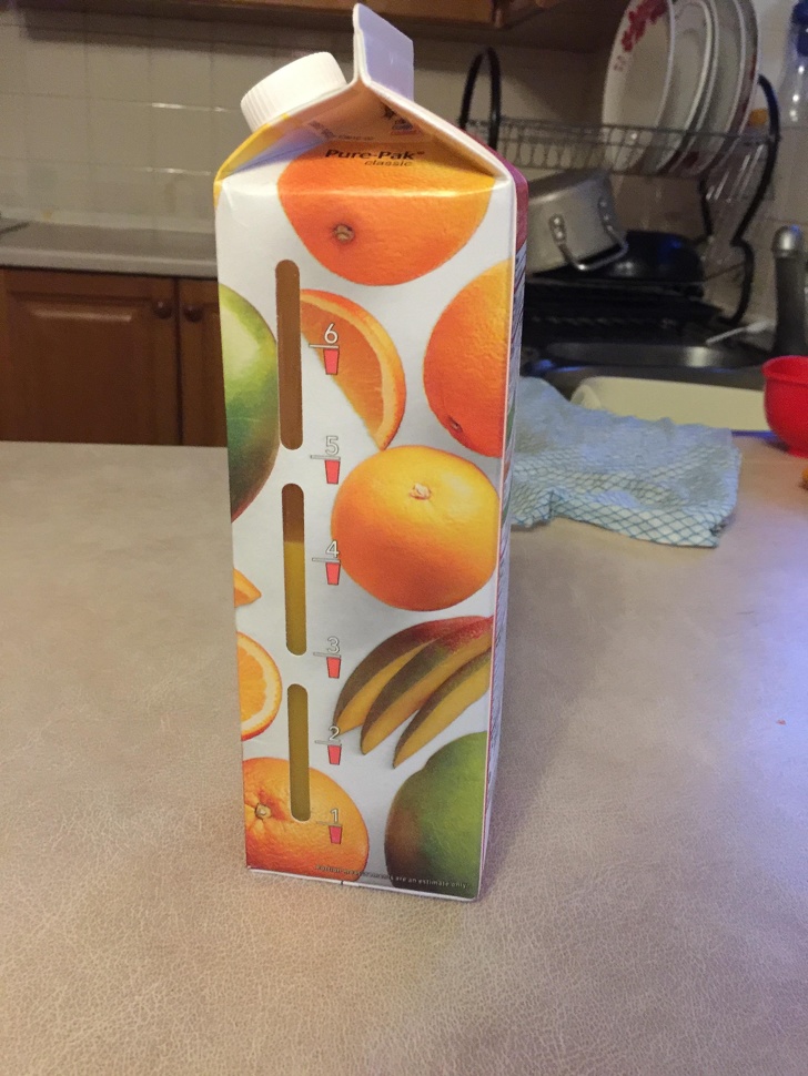 juice carton see through - du