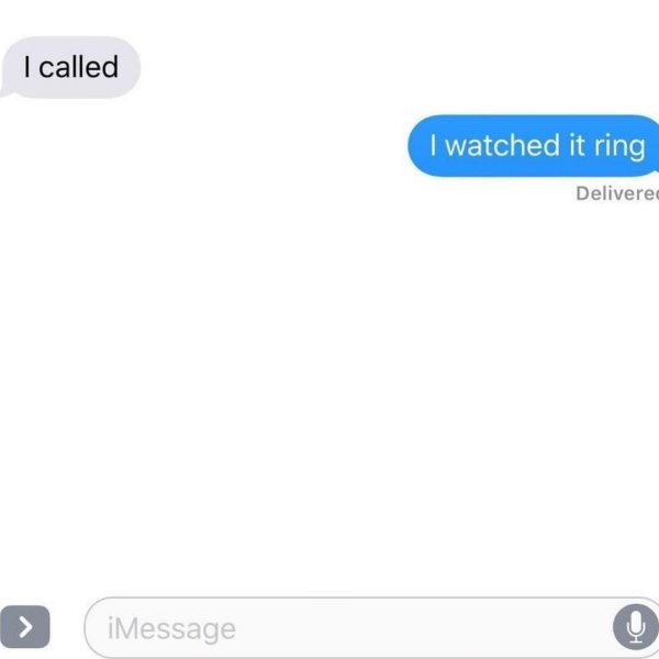 crazy ex multimedia - I called I watched it ring Delivered > iMessage