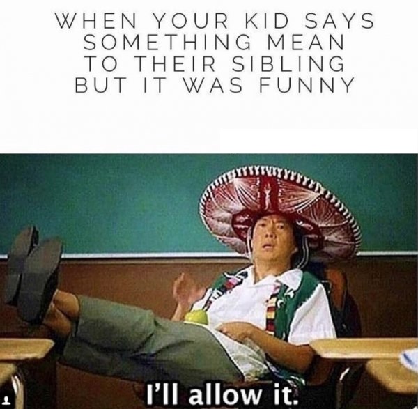 relatable meme about being entertained when your kids fight