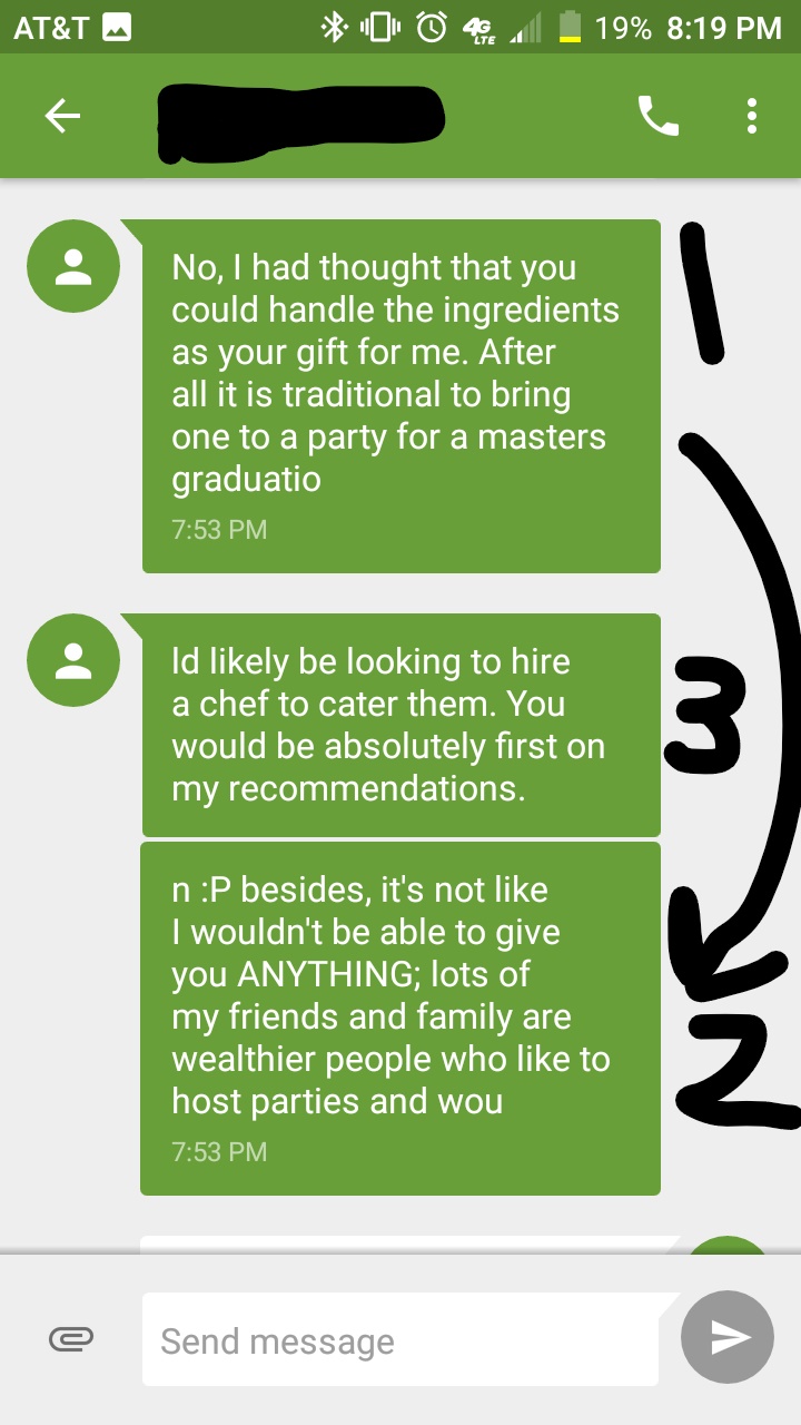 Annoying Dude Can't Understand Why Chef Won't Do 1k Catering for Free