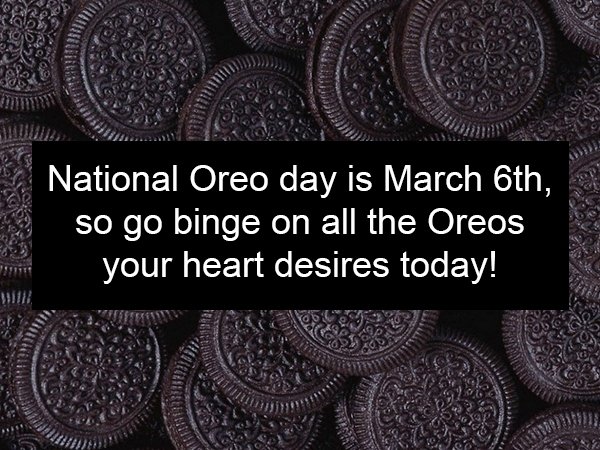 pattern - 083 National Oreo day is March 6th, so go binge on all the Oreos your heart desires today!