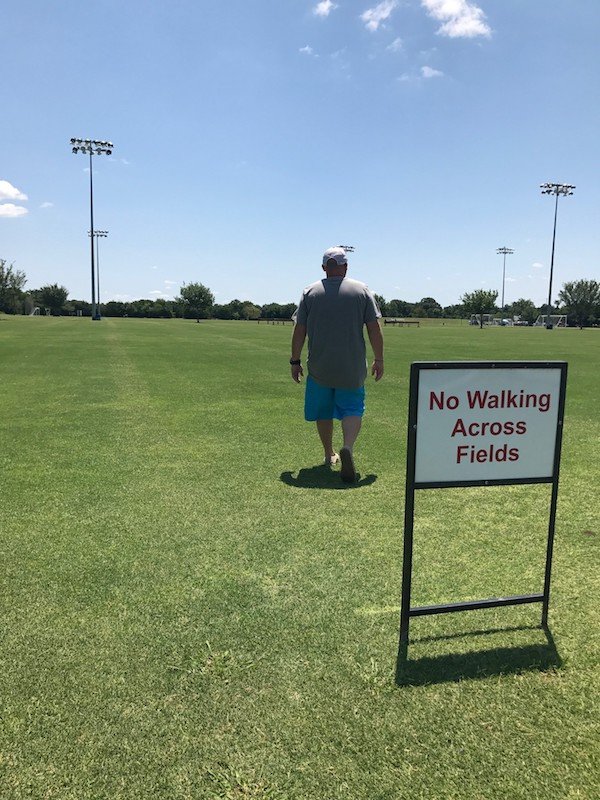 grass - No Walking Across Fields