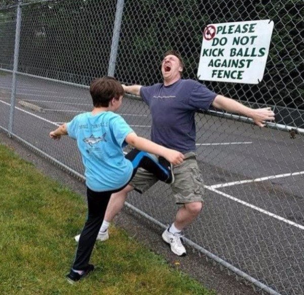kids kick balls - Please Do Not Kick Balls Against Fence