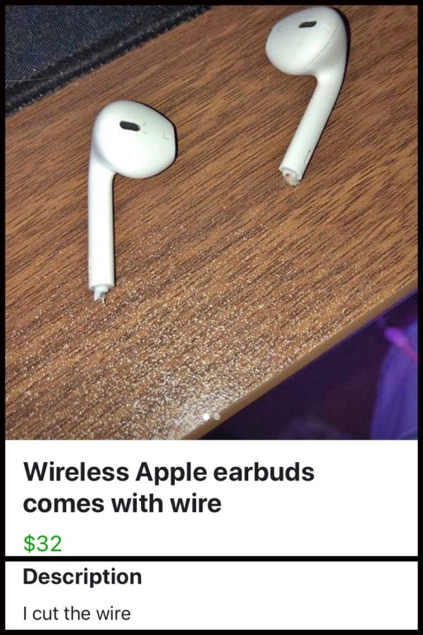 apple headphones cut wires - Wireless Apple earbuds comes with wire $32 Description I cut the wire