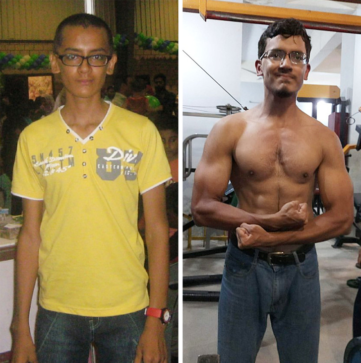 From 110 pounds to 165 pounds.