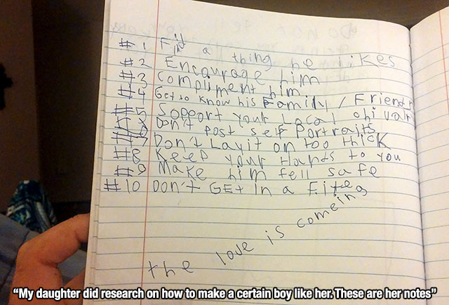 handwriting - a thing he Encourage him 3 Compliment bim nebo Lk 4 Get to Ki to know his family m Friend Doport your local chivalry n't post self Portraits Don't Layit on tooth keep your Haches Make are him fell safe Don't Get in a folto Hhhhhh love is com