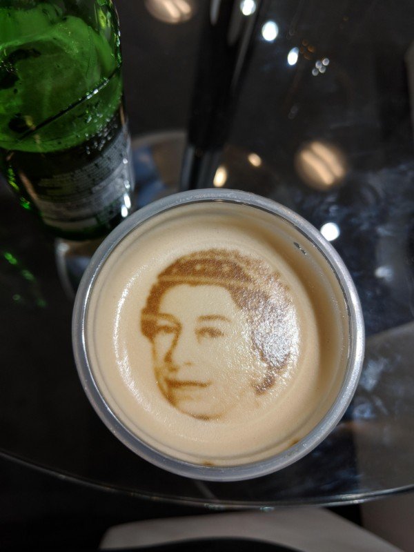 queen's face on guinness