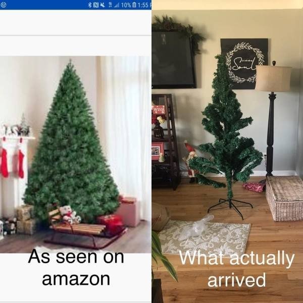 expectation vs reality christmas tree - Nx 10% 0 As seen on amazon What actually arrived