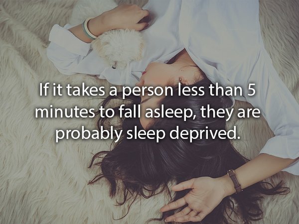 study girl in real - If it takes a person less than 5 minutes to fall asleep, they are probably sleep deprived.