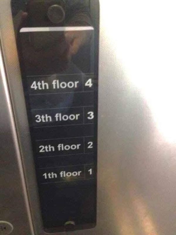 fail elevator 1th floor - 4th floor 4 3th floor 3 2th floor 2 1th floor