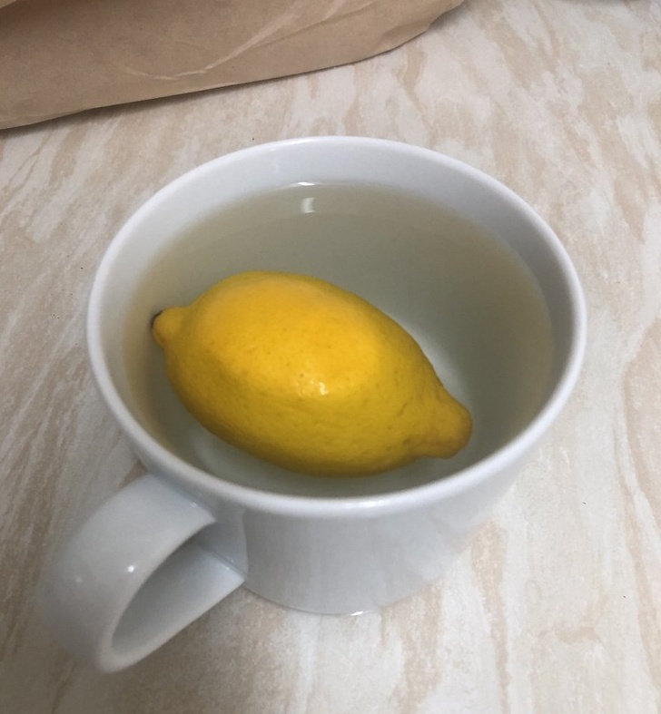 Wife wanted hot water with lemon in it.