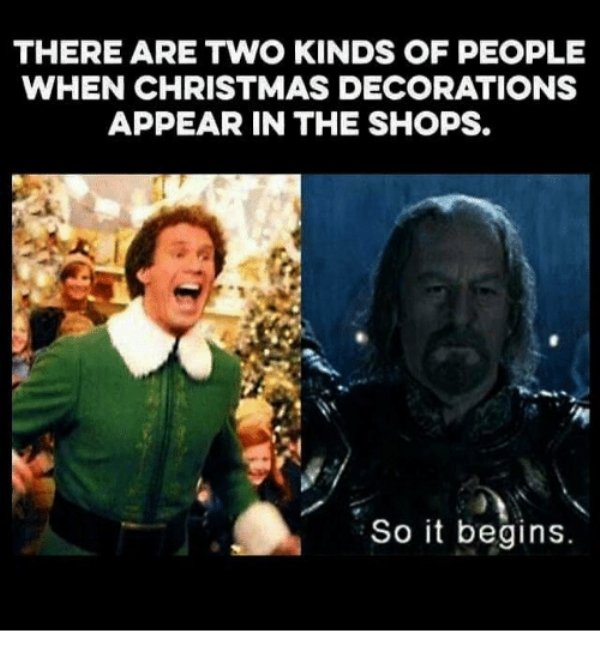 elf will ferrell - There Are Two Kinds Of People When Christmas Decorations Appear In The Shops. So it begins.