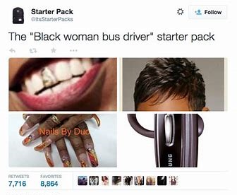 starter pack for black female bus drivers
