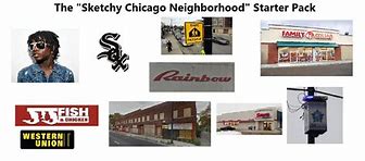 starter pack for sketchy neighborhood in Chicago