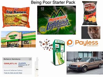 starter pack for poor people